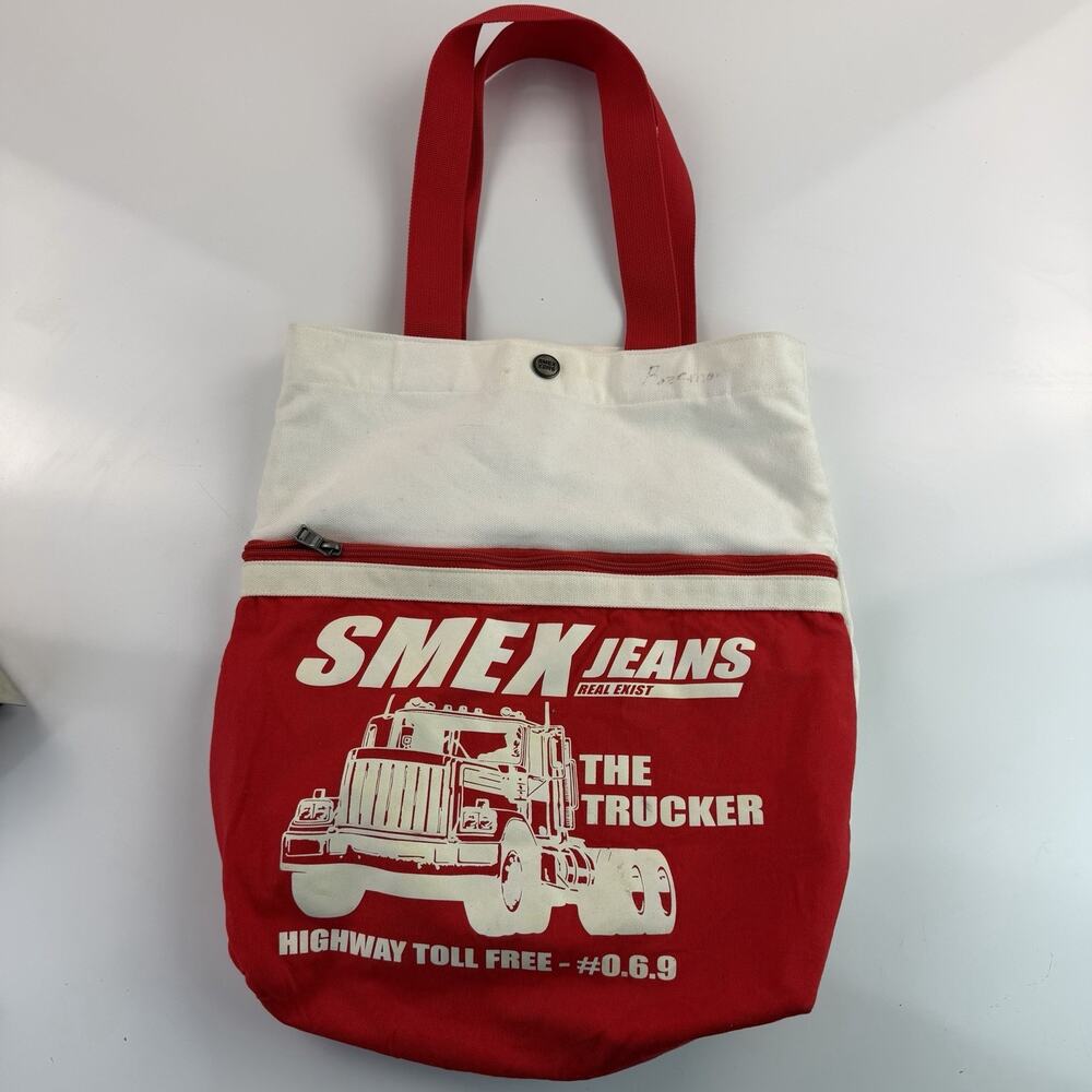 Vtg 90's Y2K Smex Jeans Tote Canvas Bag Ura-Harajuku Japanese streetwear Kitsch